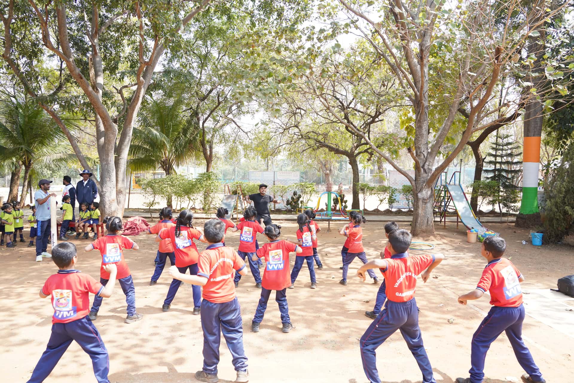 Students performing dance at Vagdevi Vidya Mandir annual day