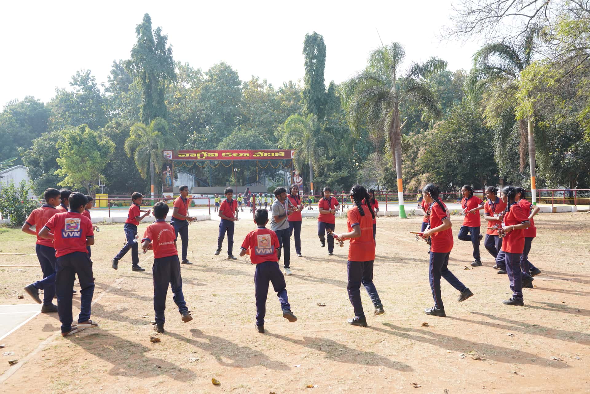 Dance activity at VVM school campus